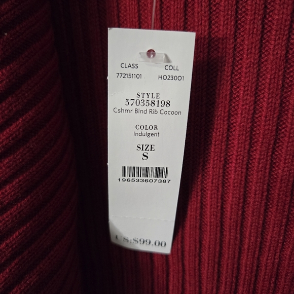 White House Black Market Cashmere Blend Rib Cocoon Sweater, S, NWT - Picture 6 of 13